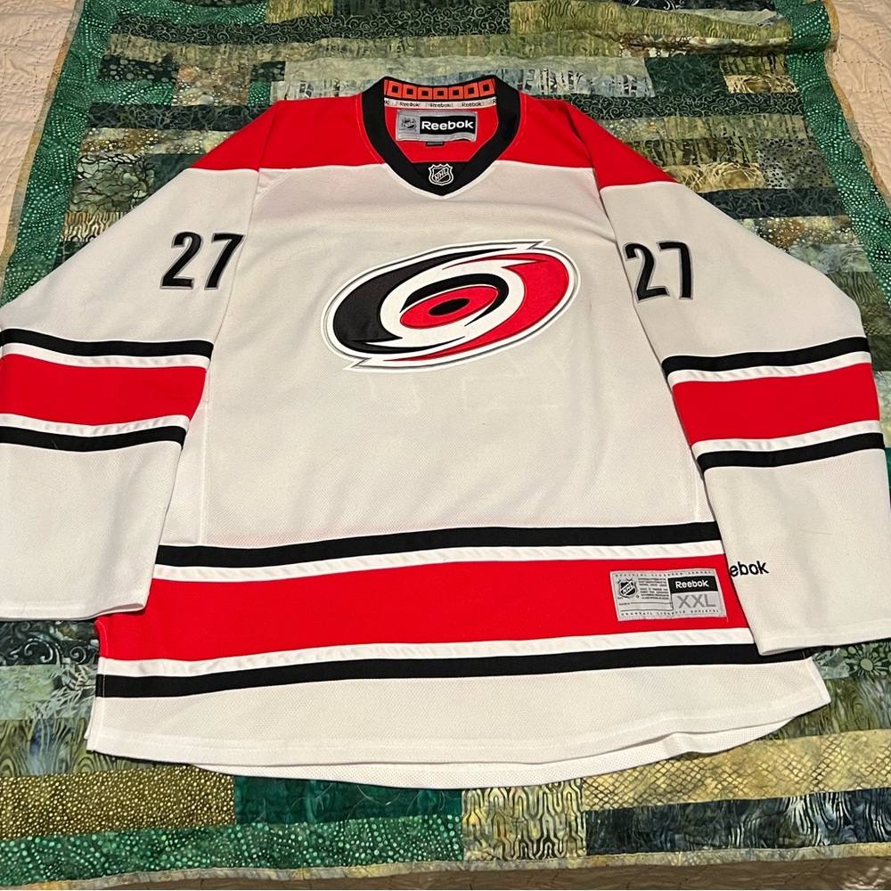 Vintage Reebok Carolina Hurricanes Hockey Jersey. Justin Faulk #27 EUC RARE - Picture 1 of 8